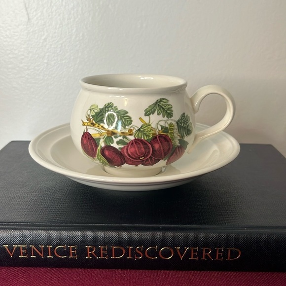 Portmeirion Other - VTG Portmeirion Pomona Romantic Tea Cup Set Wilmots Early Red Pattern 7oz